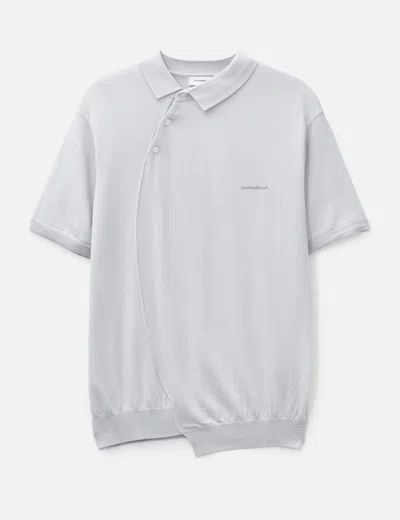 Hypegolf X Post Archive Faction (paf) Knit S/s Polo In White