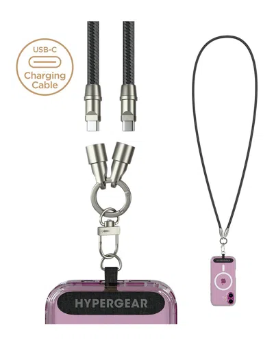 Hypergear 2-in-1 Universal Crossbody/charging Cable In Black