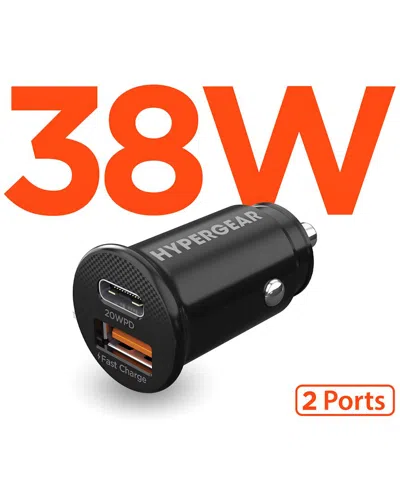 Hypergear Mini 38w Pd Dual Output Car Charger In Black