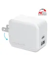 Hypergear Naztech 30w Usb-c Pd Dual Output Fast Wall Charger In White