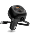 Hypergear Speedboost 60w Retractable Car Charger In Black