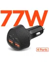 Hypergear Speedboost Quad Pd 77w Car Charger In Black