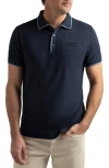 HYPERNATURAL OAK HILL SLIM FIT TIPPED COTTON BLEND PIQUÉ GOLF POLO