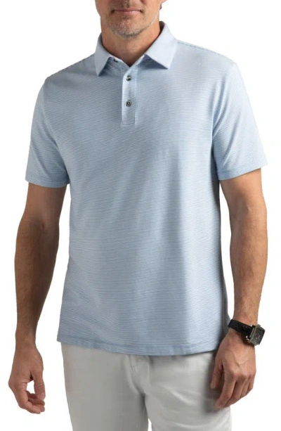 Hypernatural Pinehurst Classic Fit Cotton Blend Golf Polo In Blue Jay / White