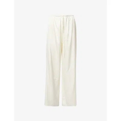 Hyphen Womens Oyster Kenny Drawstring Satin Trousers In Multi