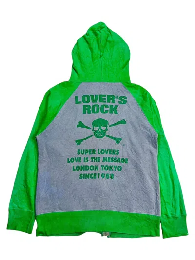 Pre-owned Hysteric Glamour 2000s Lovers Rock - Archive Skull Zip Hoodie In Gray