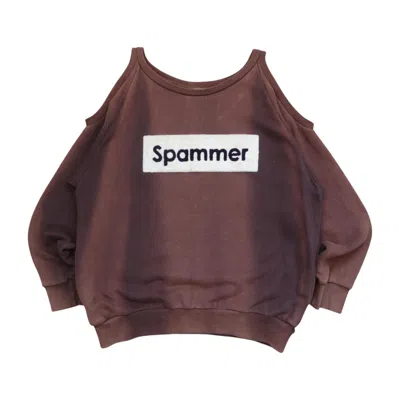 Pre-owned Hysteric Glamour 3rd By Vanquish Sweatshirt Shoulder Trainer Punk Style In Brown