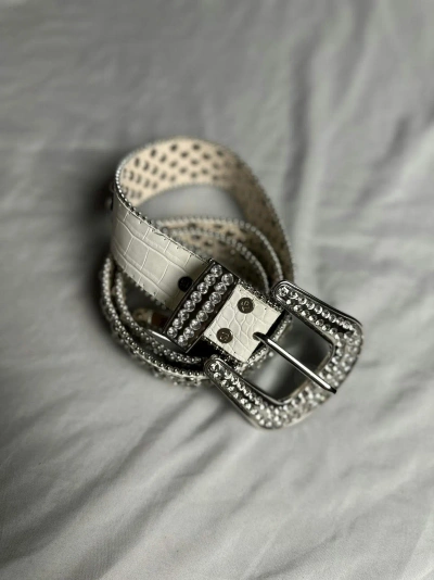 Pre-owned Hysteric Glamour B.b Simon Style Belt Archive Y2k Punk Beauty Beast Style In White