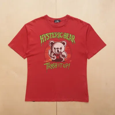 Pre-owned Hysteric Glamour Bear "trash It Up!" Tee T-shirt In Red