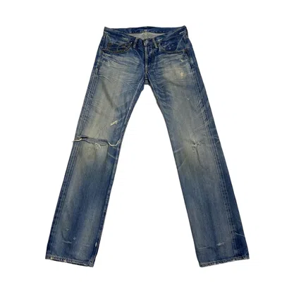 Pre-owned Hysteric Glamour Distressed Style Selvedge Denim In Blue