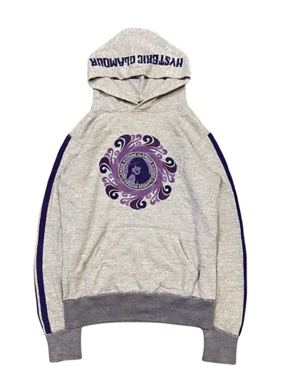 Pre-owned Hysteric Glamour Face Iconic Logo Hoodie In Grey