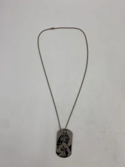 Pre-owned Hysteric Glamour Girl Dog Tag Necklace In Silver