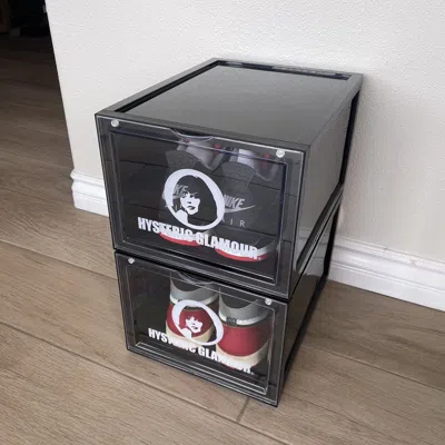 Pre-owned Hysteric Glamour Girl Logo Sneaker Boxes - Two Pieces In Black