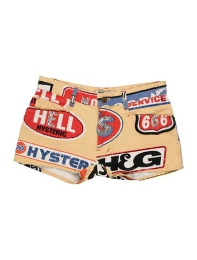 Pre-owned Hysteric Glamour Graphic Print Mini Shorts In Multicolor