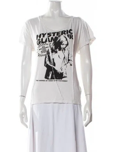 Pre-owned Hysteric Glamour Graphic Print Scoop Neck T-shirt In White