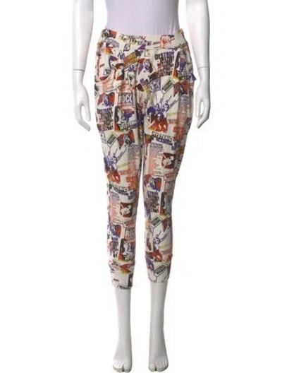 Pre-owned Hysteric Glamour Graphic Print Straight Leg Pants In Multicolor