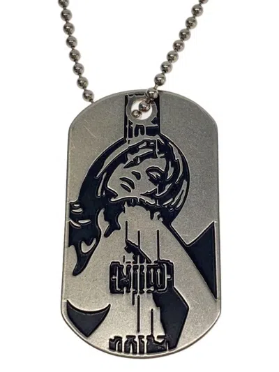 Pre-owned Hysteric Glamour Guitar Woman Dog Tag Necklace In Silver