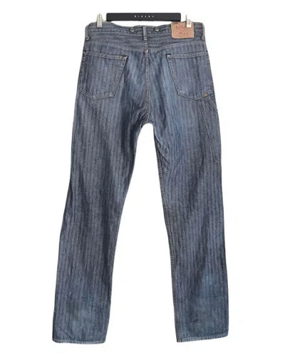 Pre-owned Hysteric Glamour Herringbone Carpenter Pants In Blue