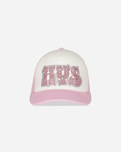 Hysteric Glamour Hypnotized Logo Rhinestone Mesh Cap