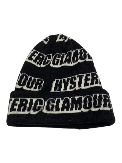 Pre-owned Hysteric Glamour "hysteric" Knit Beanie In Black