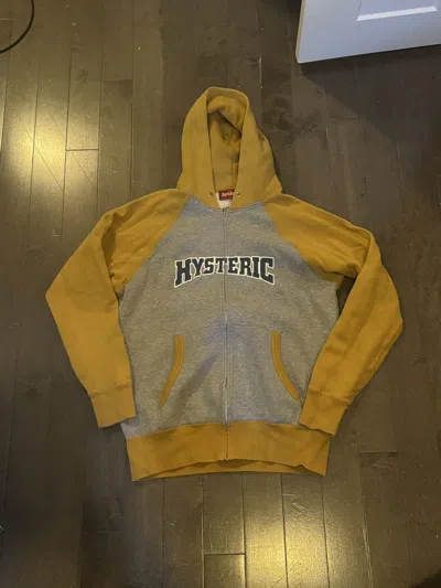 Pre-owned Hysteric Glamour Hysteric Zipper Hoodie Made In Japan In Heather Gray