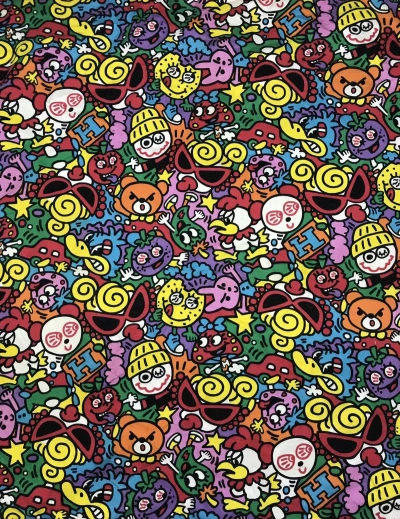 Pre-owned Hysteric Glamour Hysterics Mini Full Print Baby Blanket In Colourfull