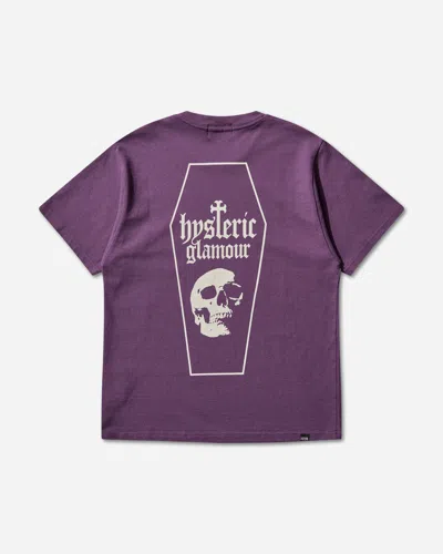 Hysteric Glamour Men S Glamour Skull Coffin T-shirt Purple