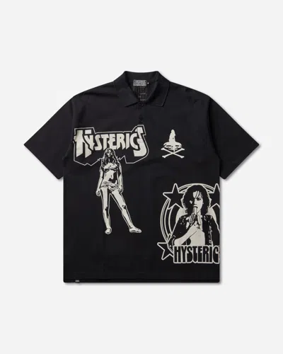 Hysteric Glamour Men S Metal Guid Polo Shirt In Black