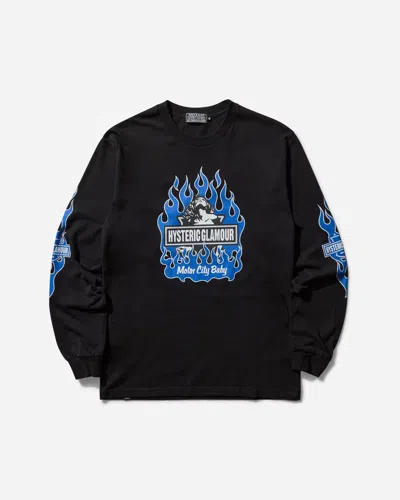 Hysteric Glamour Men S Motor City Baby Longsleeve T-shirt In Black