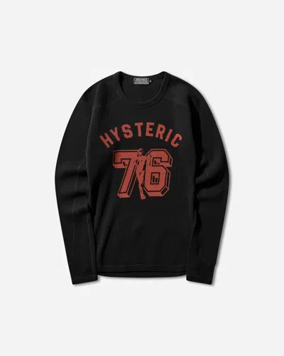 Hysteric Glamour Men S Number 76 Longsleeve T-shirt Black In Multi