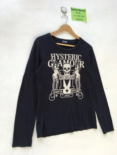 Pre-owned Hysteric Glamour Michigan Search & Destroy Longsleeve In Black