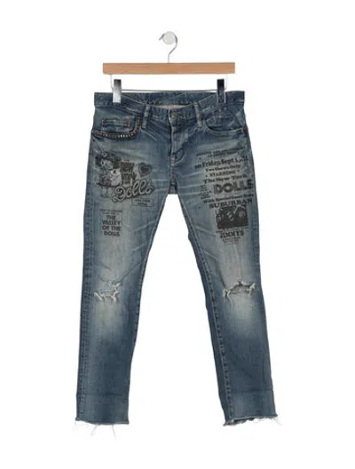 Pre-owned Hysteric Glamour Mid-rise Straight Leg Jeans In Blue