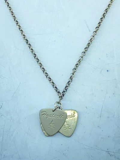 Pre-owned Hysteric Glamour Multi Guitar Pick Necklace In Silver