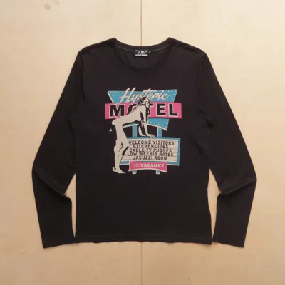 Pre-owned Hysteric Glamour Naked Girl Motel Long Sleeve In Black
