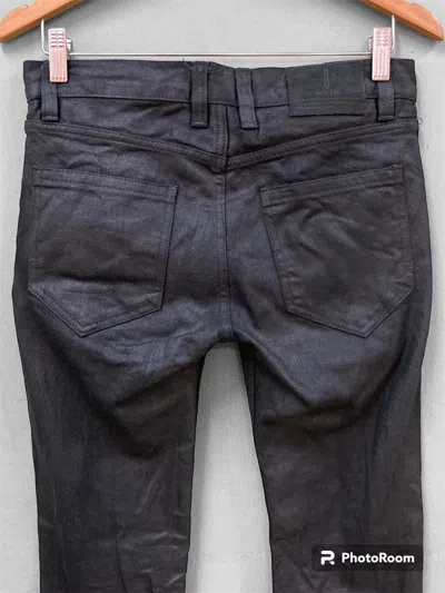 Pre-owned Hysteric Glamour No Id - Skinny Fit Low Rise Waxed Jeans In Black