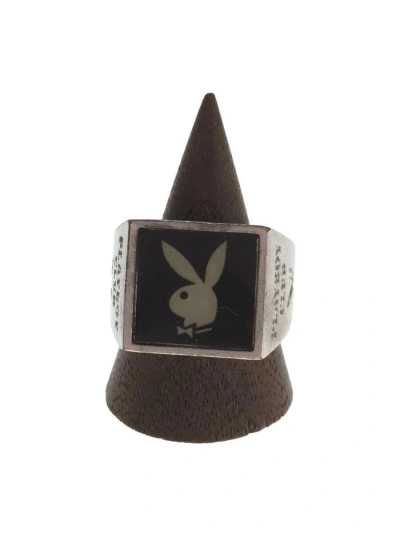 Pre-owned Hysteric Glamour Playboy Club Signet Ring In Silver
