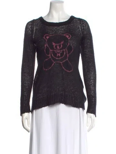 Pre-owned Hysteric Glamour Printed Scoop Neck Sweater In Blue