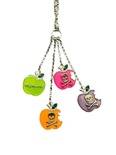 Pre-owned Hysteric Glamour Skull Apple Charm Necklace In Multicolor