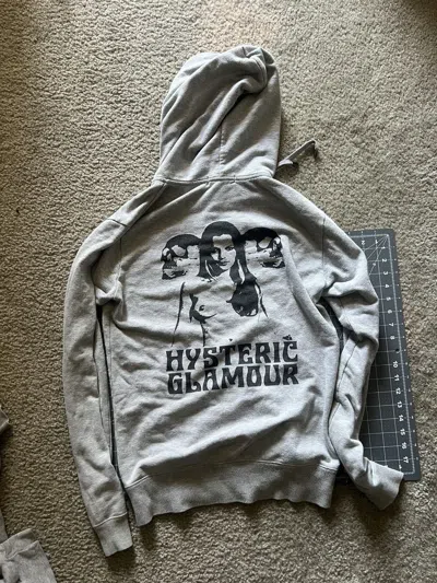 Pre-owned Hysteric Glamour Skull Zip Up In Gray