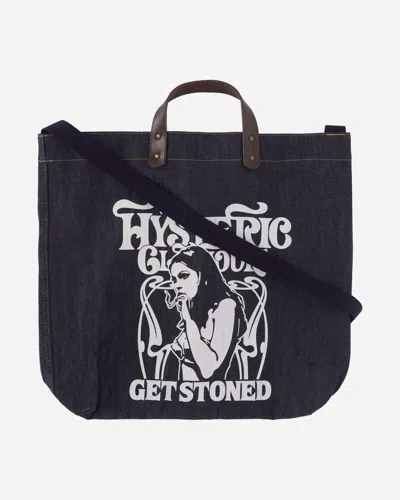 Hysteric Glamour Smoking Girl Tote Bag Indigo In Blue