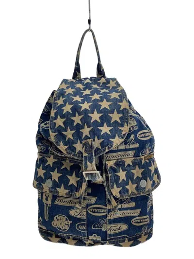 Pre-owned Hysteric Glamour Star Denim Utility Backpack In Blue