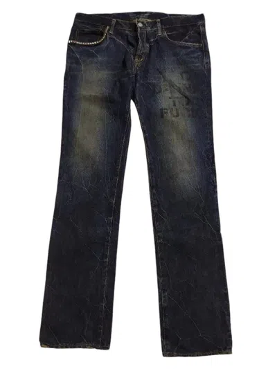 Pre-owned Hysteric Glamour Studded Denim Too Drunk To Fuck Jeans In Purple