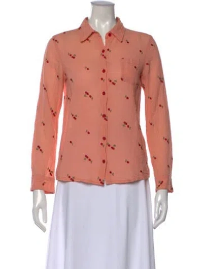 Pre-owned Hysteric Glamour Vintage Graphic Print Button-up Top In Pink