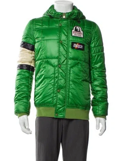 Pre-owned Hysteric Glamour Vintage Graphic Print Puffer Coat In Green