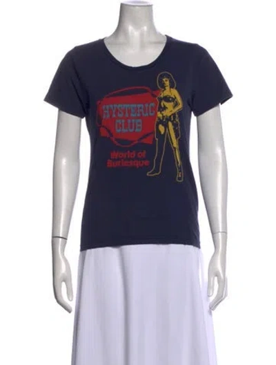 Pre-owned Hysteric Glamour Vintage Graphic Print T-shirt In Blue