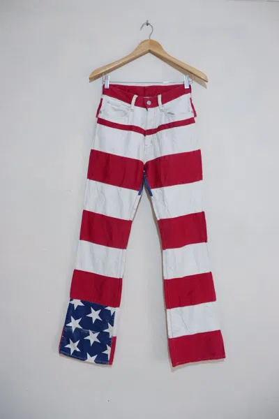 Pre-owned Hysteric Glamour Vintage  Kinky American Flag Jeans Flare In Multicolor