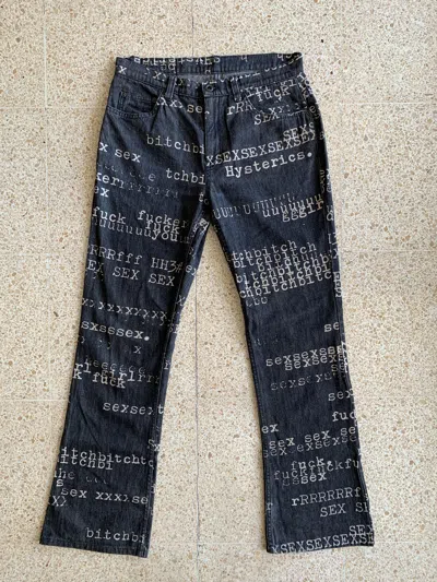 Pre-owned Hysteric Glamour Vintage  Sex Fuck Bitch Jeans In Black