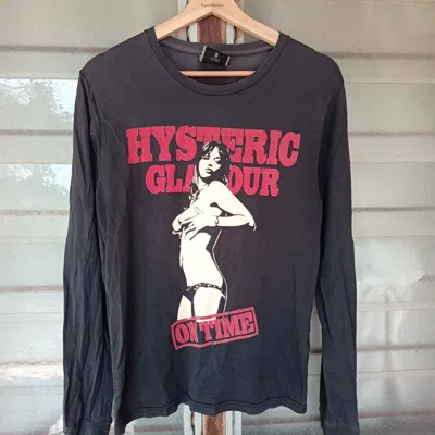 Pre-owned Hysteric Glamour Vintage  Sexy Girl Faded Shirt Tee In Black