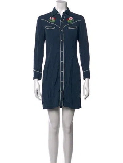 Pre-owned Hysteric Glamour Vintage Mini Dress In Blue