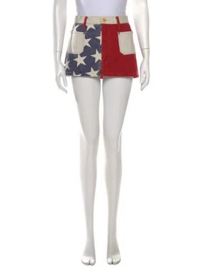 Pre-owned Hysteric Glamour Vintage Mini Skirt In Blue/red/white